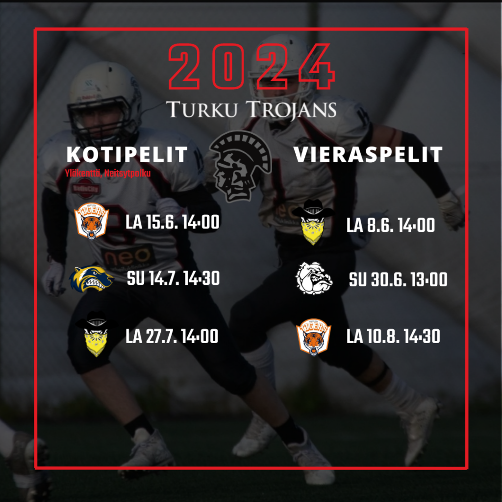 Trojansin Miesten Joukkueen Otteluohjelma 2024 | Turku Trojans