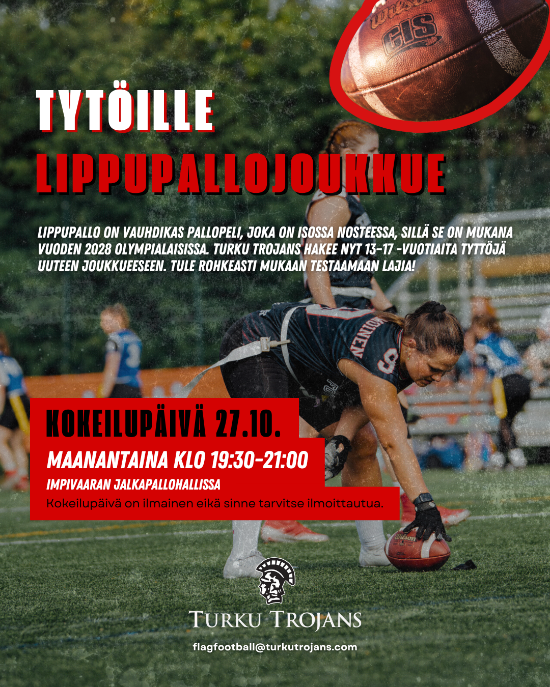 Uusi tyttöjen lippupallojoukkue aloittaa – kokeilupäivä 27.10.